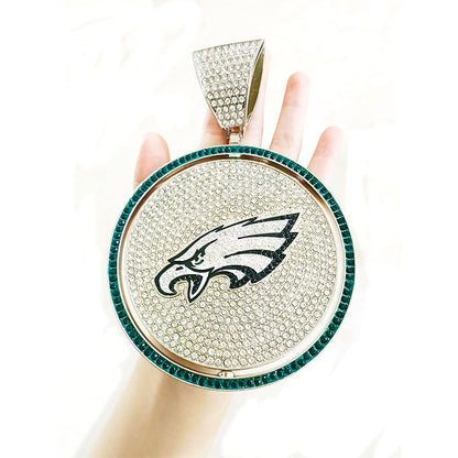 Philadelphia Medallion 8 Inches Rotating Pendant with Chain