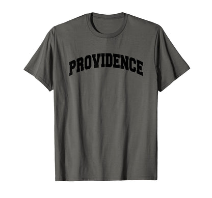 Varsity College Providence Rhode T-Shirt - Minimalist Print for Adults