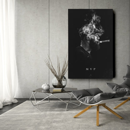 LeBron James Canvas Art – Cigar Lakers Wall Decor