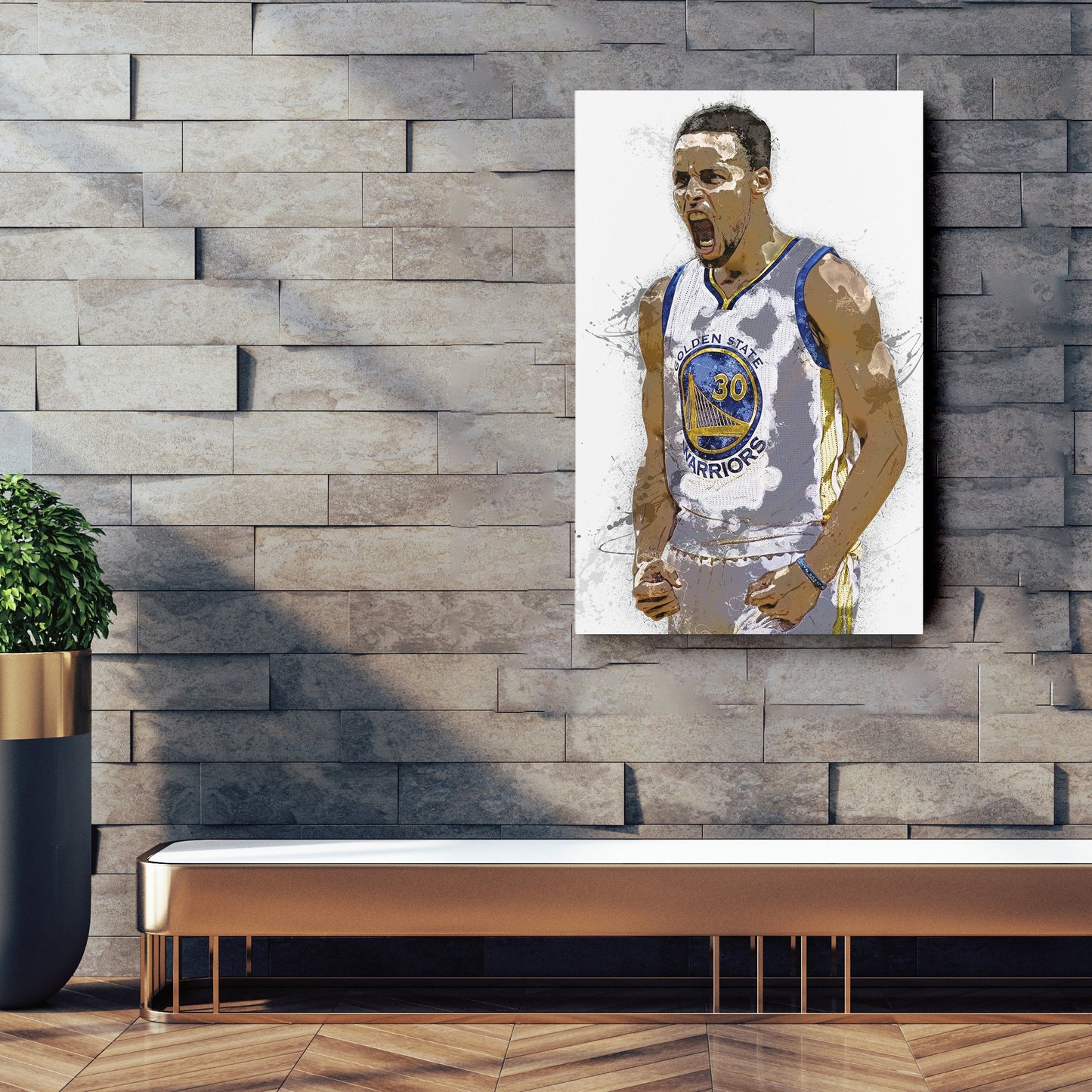 Stephen Curry Canvas Art – Golden State Warriors Wall Decor