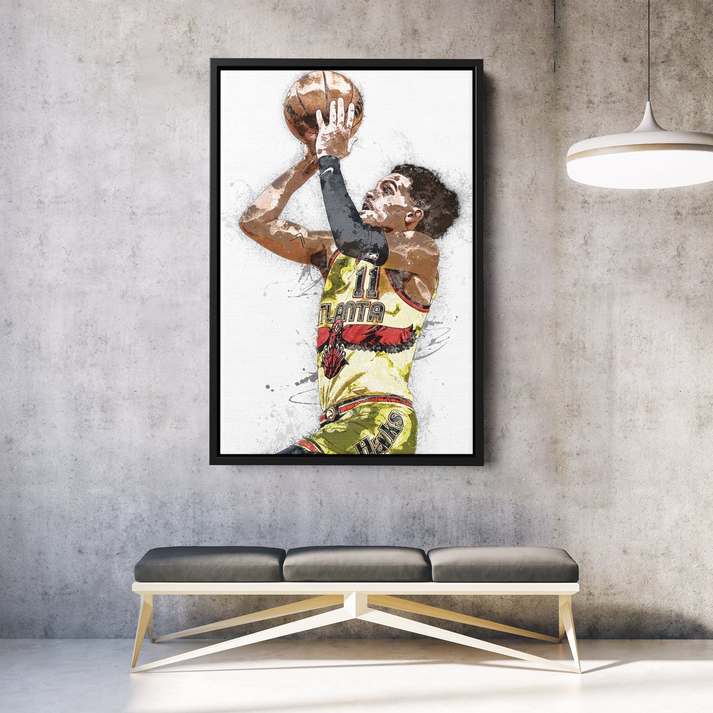 Trae Young Canvas Art – Atlanta Hawks Wall Decor