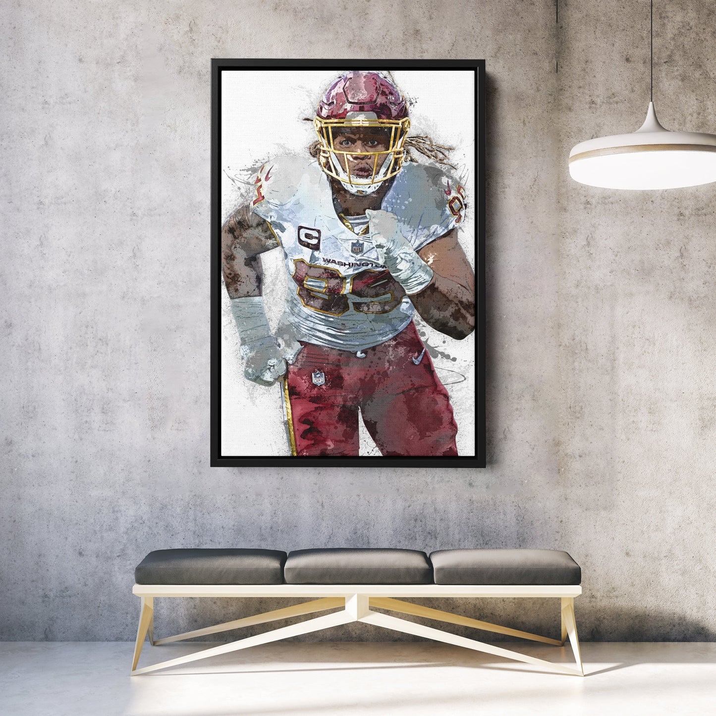 Chase Young Canvas Art – Washington Commanders Wall Decor