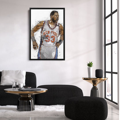 Patrick Ewing Canvas Art – New York Knicks Wall Decor