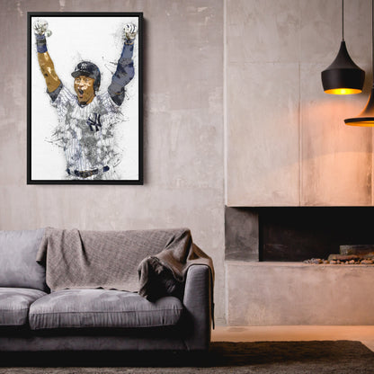 Derek Jeter Canvas Art – New York Yankees Wall Decor
