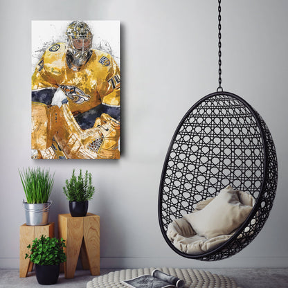 Juuse Saros Canvas Art – Nashville Predators Wall Decor