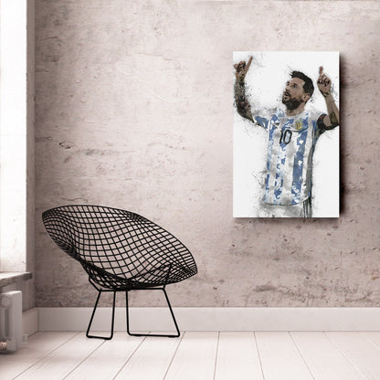 Lionel Messi Canvas Art – Argentina National Team Wall Decor