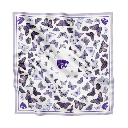 Kansas State University (K-State) - Butterfly Square Silk Scarf