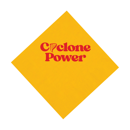 Iowa State University - Yellow 3-Ply Cocktail Napkins, Set of 25
