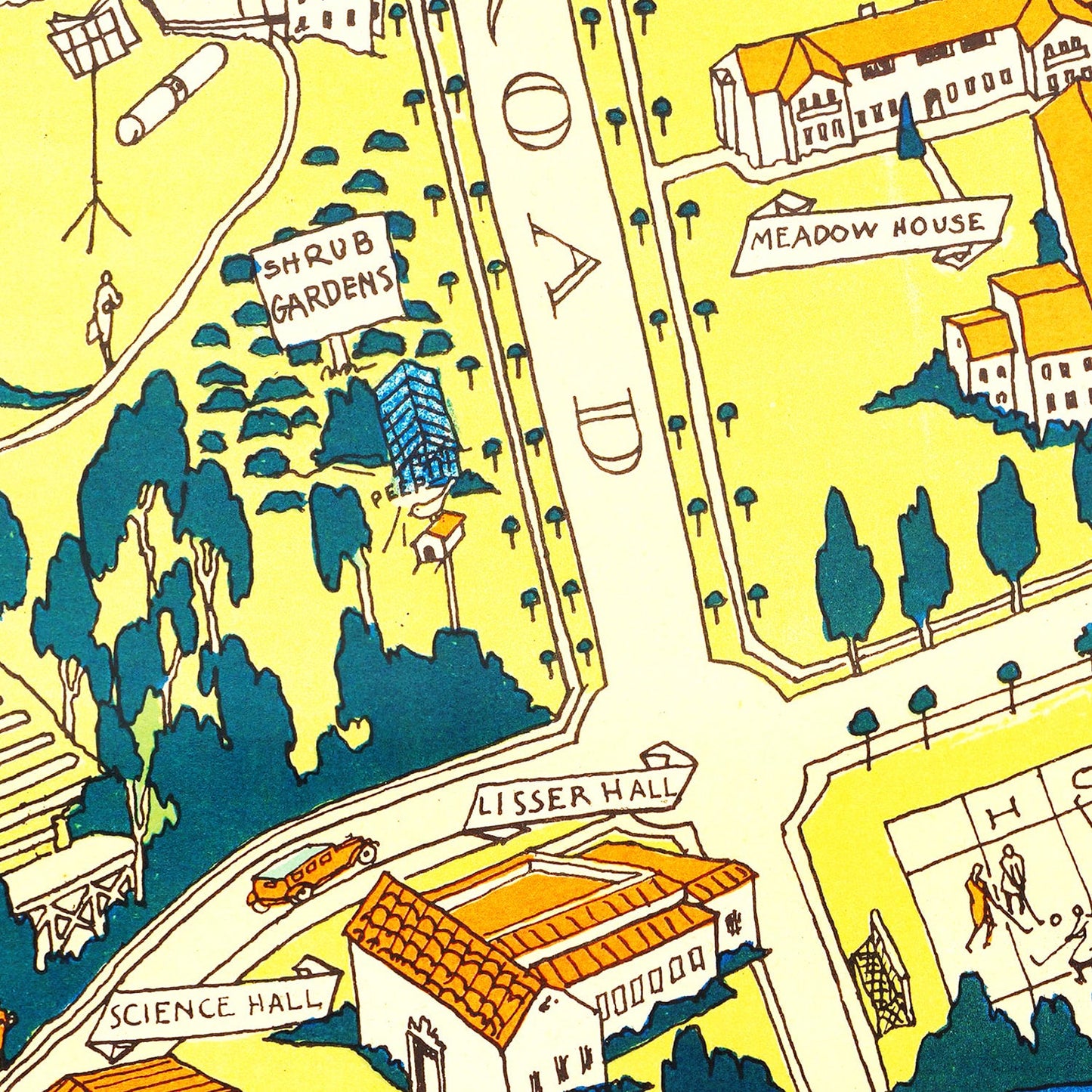 Vintage Map of Mills College, 1920