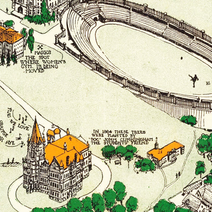 Syracuse University Vintage Map 1928