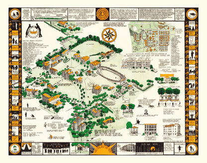 Syracuse University Vintage Map 1928