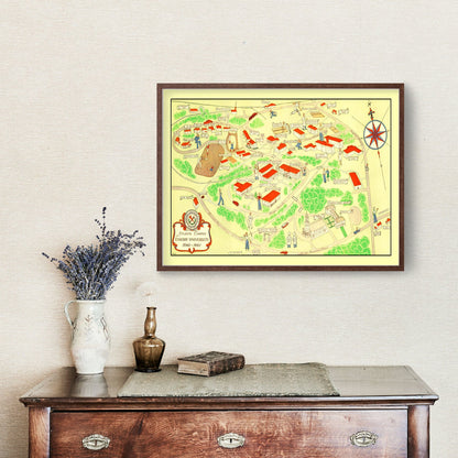 Vintage Map of Emory University Atlanta, 1940