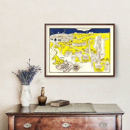 Vintage Map of University of Pittsburgh, 1935