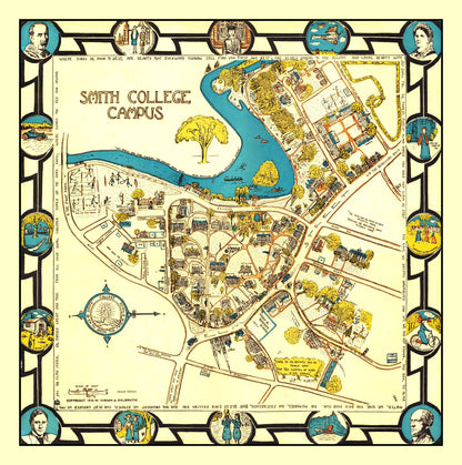 Vintage Map of Smith College, 1928