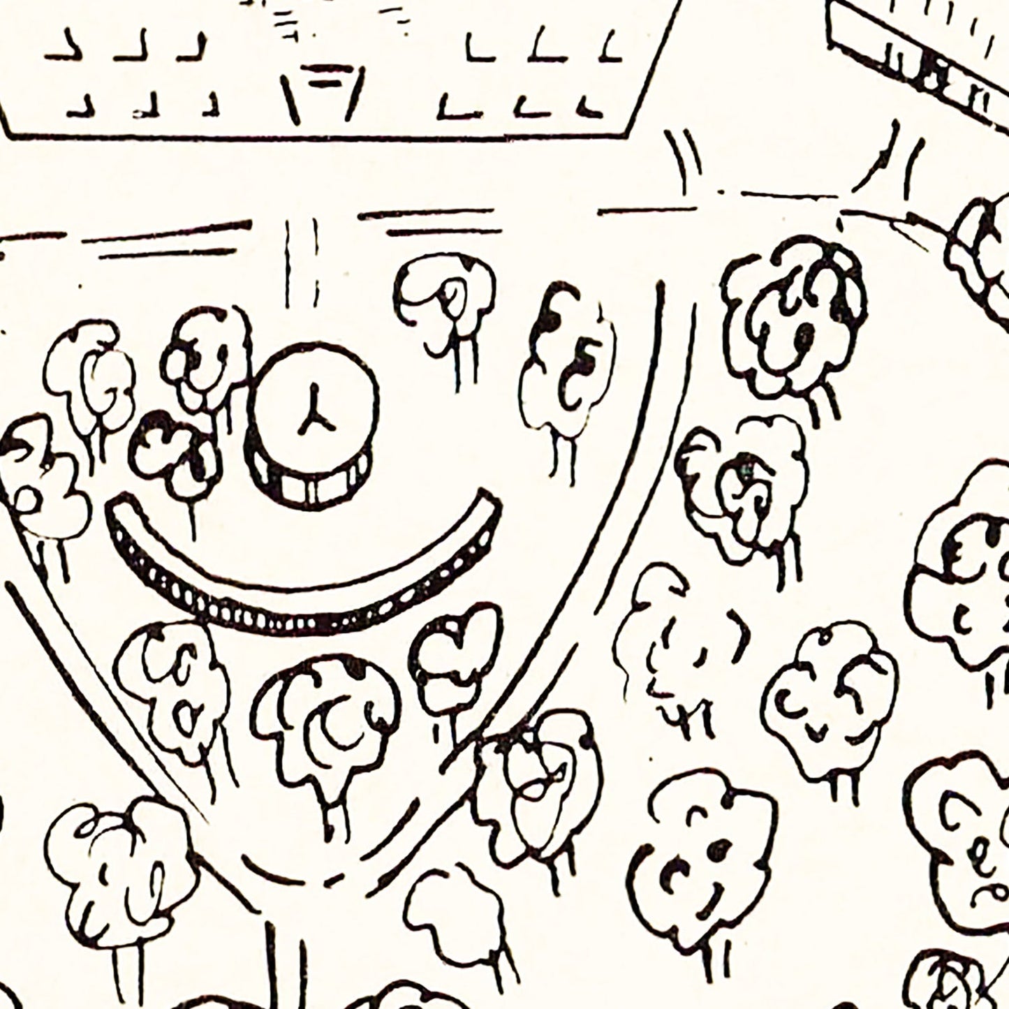 Vintage Map of Wake Forest University, 1937