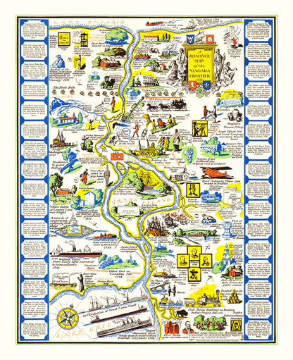 Vintage Map of Denison University, 1938