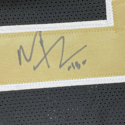 Framed Autographed/Signed Michael Thomas 35x39 New Orleans Black Football Jersey JSA COA