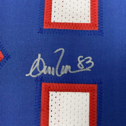 Framed Autographed/Signed Andre Reed 35x39 Buffalo White Football Jersey JSA COA