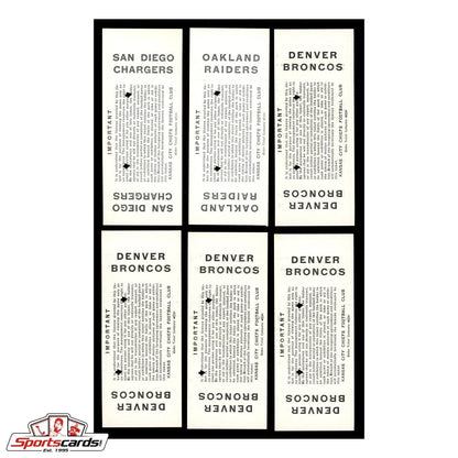 1963 Kansas City Chiefs Season Ticket Proofs Hoard Incl. Complete Books – (40) Tickets!