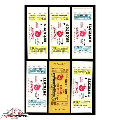 1963 Kansas City Chiefs Season Ticket Proofs Hoard Incl. Complete Books – (40) Tickets!