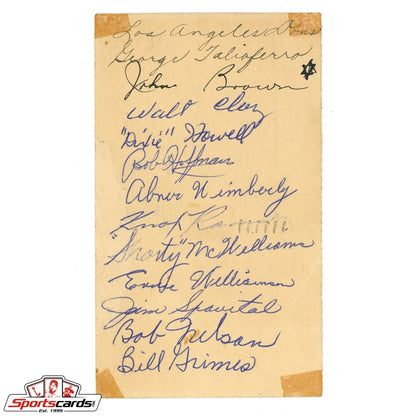 1949 Los Angeles Dons Football Team Autographed Signed GPC