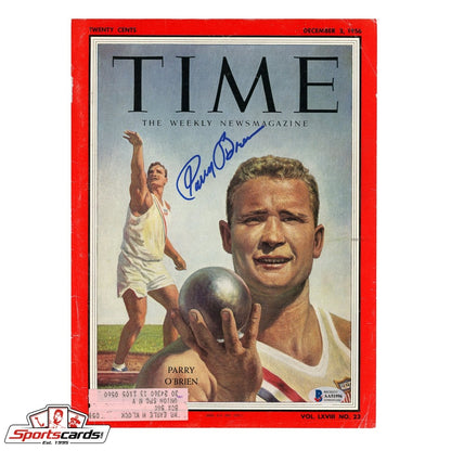 Parry O'Brien (d.2007) Signed Autographed Magazine Cover BAS Olympics