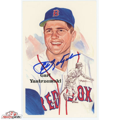 Carl Yastrzemski Signed Perez-Steele Postcard JSA