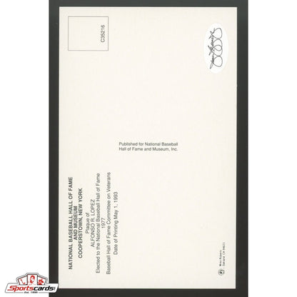 Al Lopez Signed Auto Hall of Fame HOF Postcard - JSA