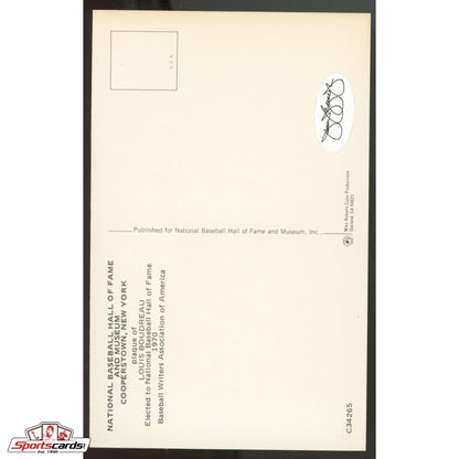 Lou Boudreau Signed Auto Hall of Fame HOF Postcard - JSA