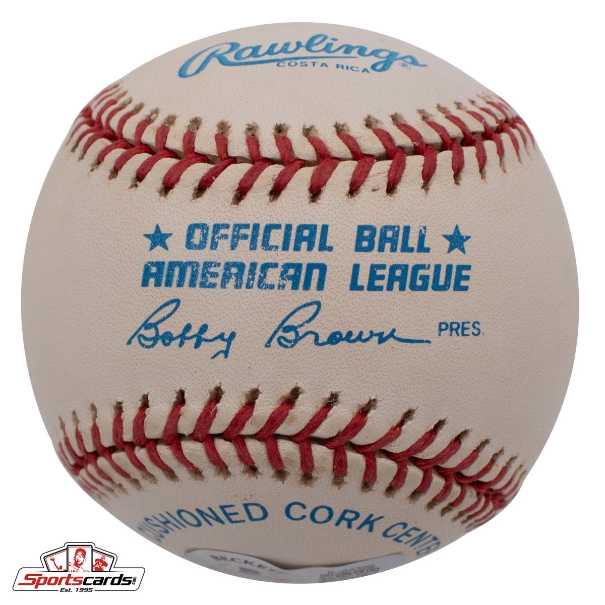 Cliff Mapes (d.1996) Single Signed Baseball NY Yankees Beckett BAS