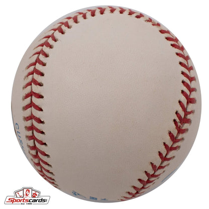 Cliff Mapes (d.1996) Single Signed Baseball NY Yankees Beckett BAS