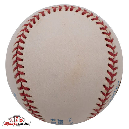 Cliff Mapes (d.1996) Single Signed Baseball NY Yankees Beckett BAS