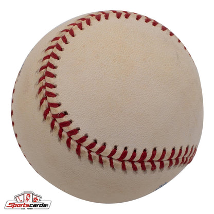 Charlie Devens (d.2003) Single Signed Baseball Beckett BAS Yankees