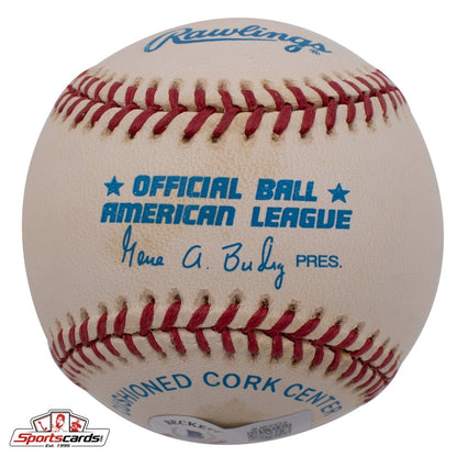Hank Borowy (d.2004) Single Signed Baseball Beckett BAS Yankees