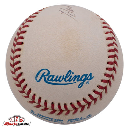 Hank Borowy (d.2004) Single Signed Baseball Beckett BAS Yankees