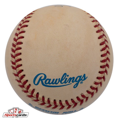 Johnny Kucks (d.2013) Single Signed Baseball Beckett BAS Yankees