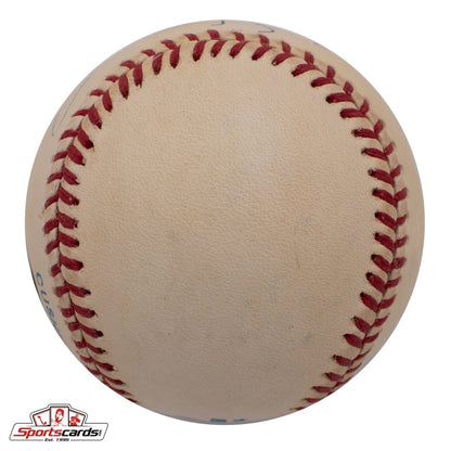 Johnny Kucks (d.2013) Single Signed Baseball Beckett BAS Yankees
