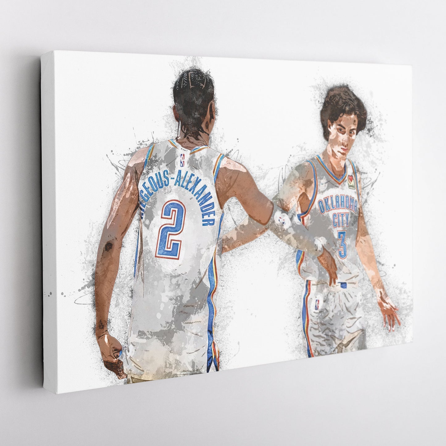 Shai Gilgeous-Alexander & Josh Giddey Canvas Art – Oklahoma City Thunder Wall Decor