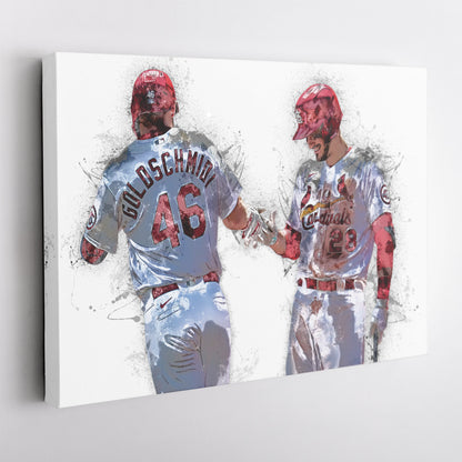 Paul Goldschmidt & Nolan Arenado Canvas Art – St. Louis Cardinals Wall Decor