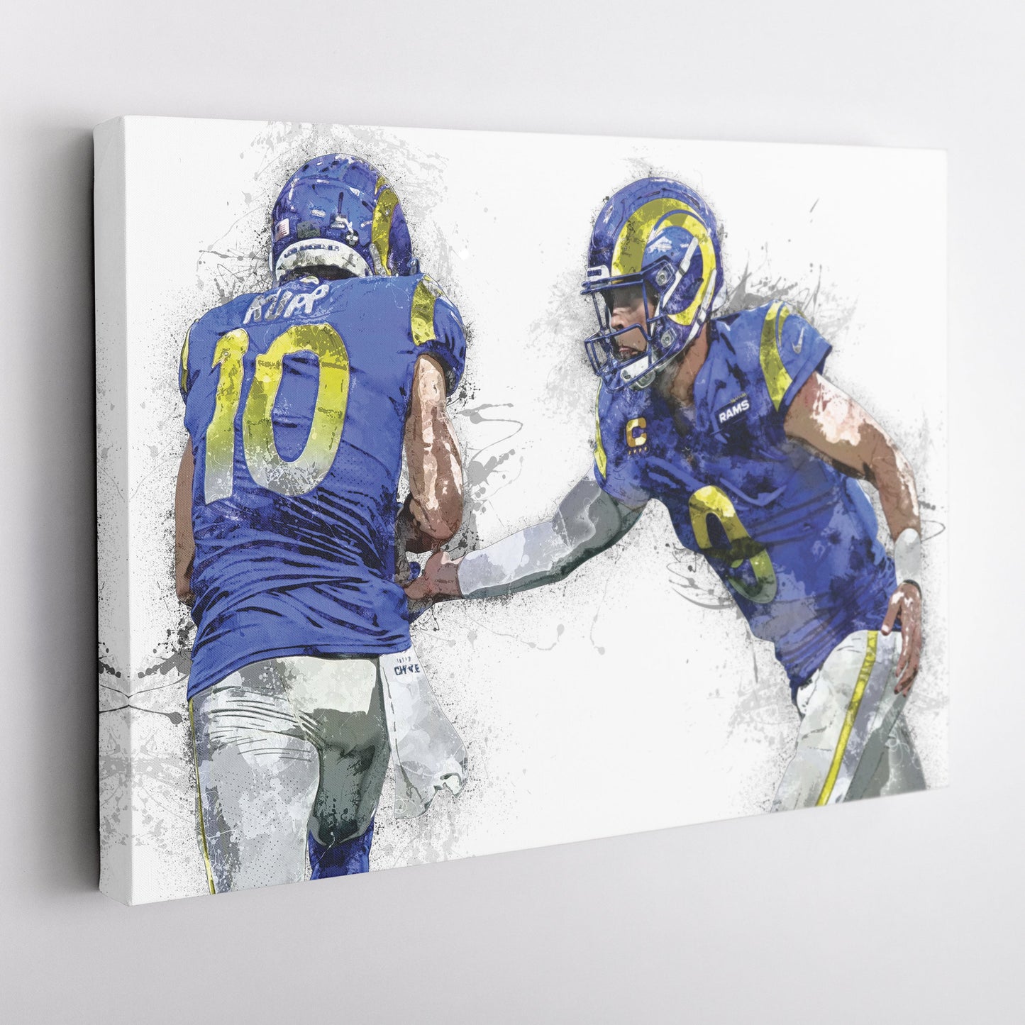 Cooper Kupp & Matthew Stafford Canvas Art – Los Angeles Rams Wall Decor