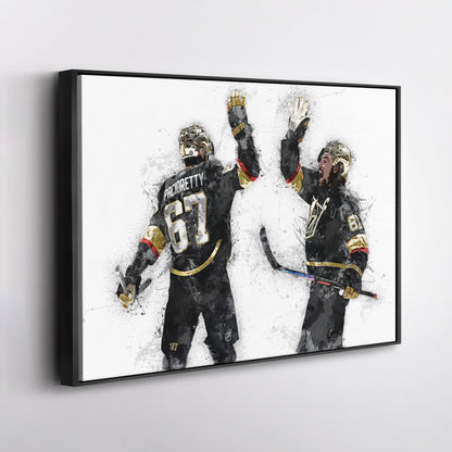 Max Pacioretty & Mark Stone Canvas Art – Vegas Golden Knights Wall Decor