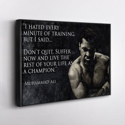 Muhammad Ali Quote Canvas Art – Boxing Wall Decor