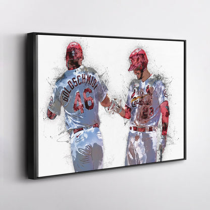 Paul Goldschmidt & Nolan Arenado Canvas Art – St. Louis Cardinals Wall Decor