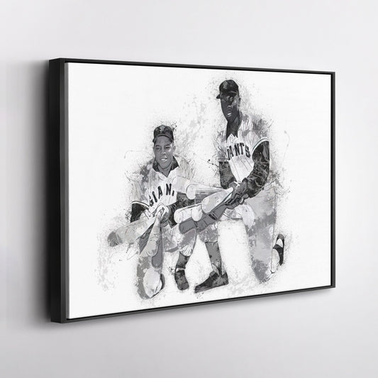 Willie Mays & Willie McCovey Canvas Art – San Francisco Giants Wall Decor