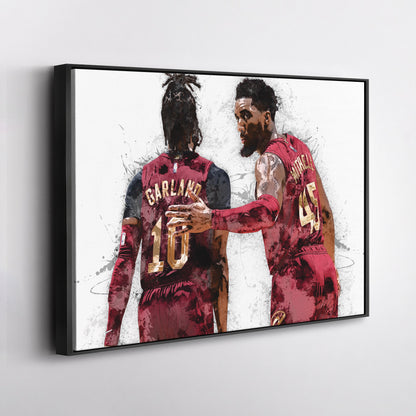 Donovan Mitchell & Darius Garland Canvas Art – Cleveland Cavaliers Wall Decor