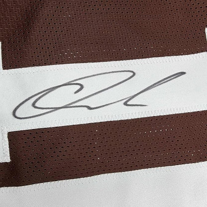 Framed Autographed/Signed Quinshon Judkins 35x39 Cleveland Football Brown Jersey Beckett BAS COA