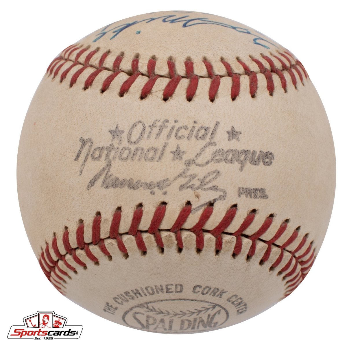 George Selkirk (d.1987) Single Signed Warren Giles Baseball Beckett BAS Yankees