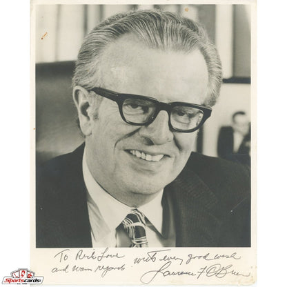 Larry O'Brien Signed Auto Photo Beckett BAS NBA Commissioner
