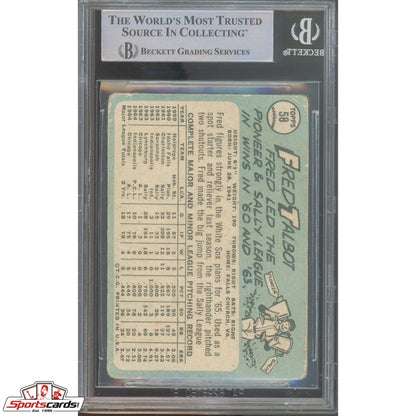 1965 Topps #58 Fred Talbot Signed Auto Beckett BAS Yankees Pilots