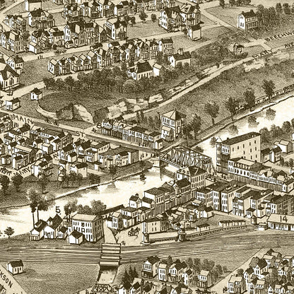 Vintage Map of Carnegie, Pennsylvania 1897